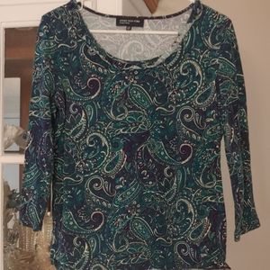 Mid short sleeve blouse